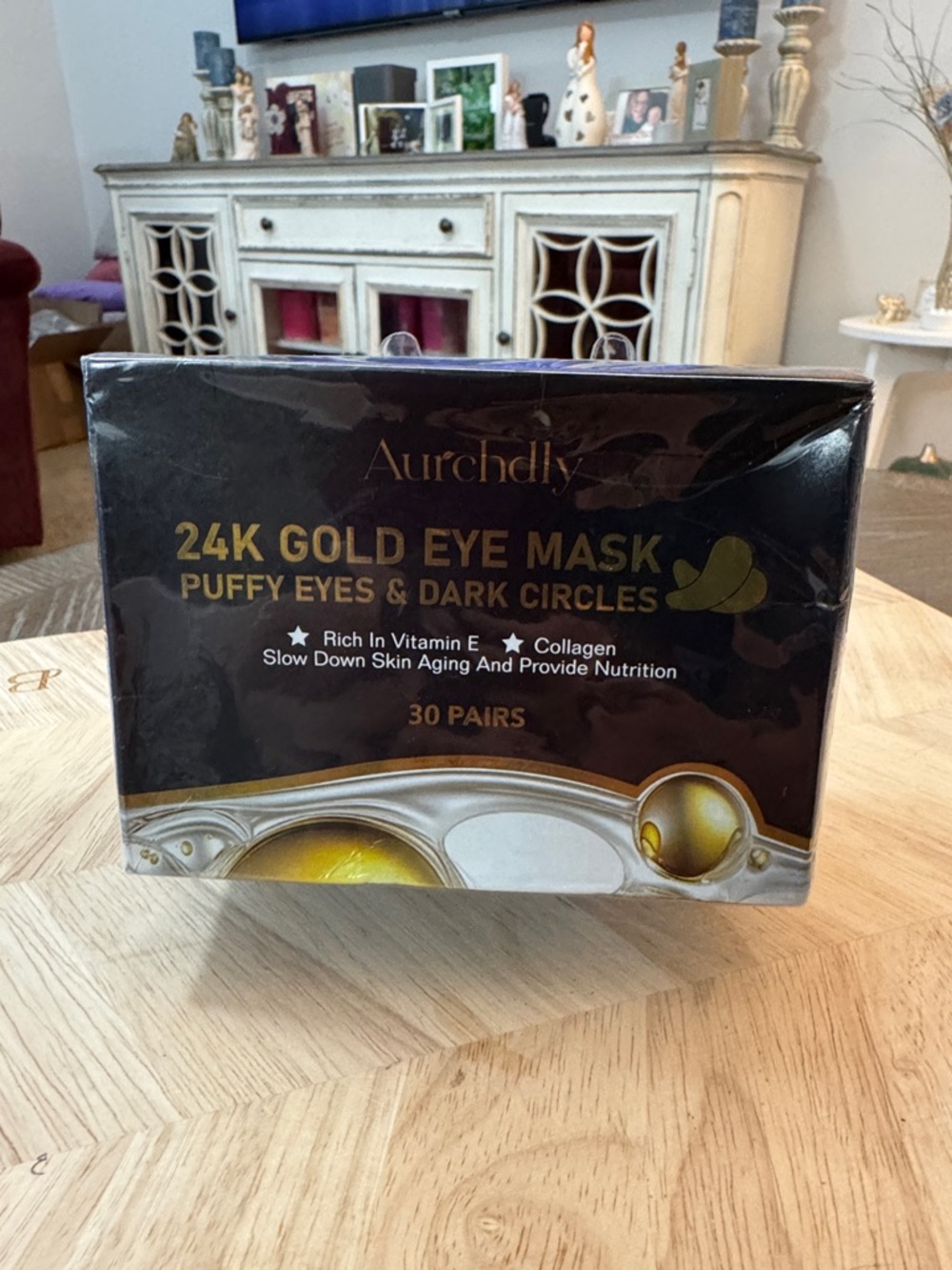24K Gold Eye Mask for Puffy Eyes & Dark Circles - Gold (30 Pairs)